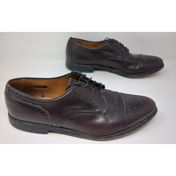 Allen Edmonds Sanford 5277 Burgundy Cap Toe Oxford Dress Shoes Men's Size 11‎ B - Picture 1 of 10